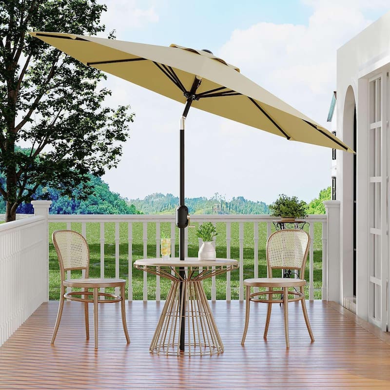 Coromose 10ft Patio Umbrella, Crank Lift & Push Button Tilt, for Yard, Deck, Pool