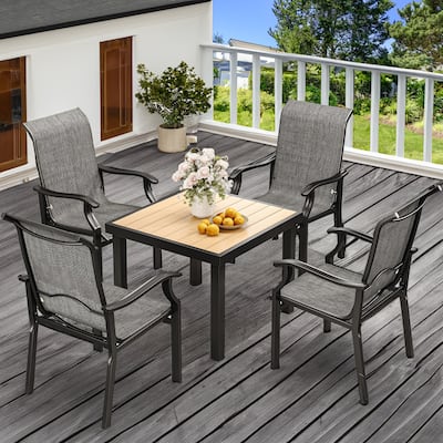 Outdoor Dining Armchair Patio Chair Picnic Chair(Set of 2)