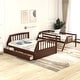 preview thumbnail 3 of 9, Stylish and Functional Design Wood Bunk Bed with Maximized Storage Space and Safety Guaranteed, Brown