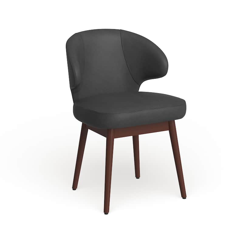 Side Reception Chair with Walnut Legs - 23.5"W x 24"D x 33.75"H