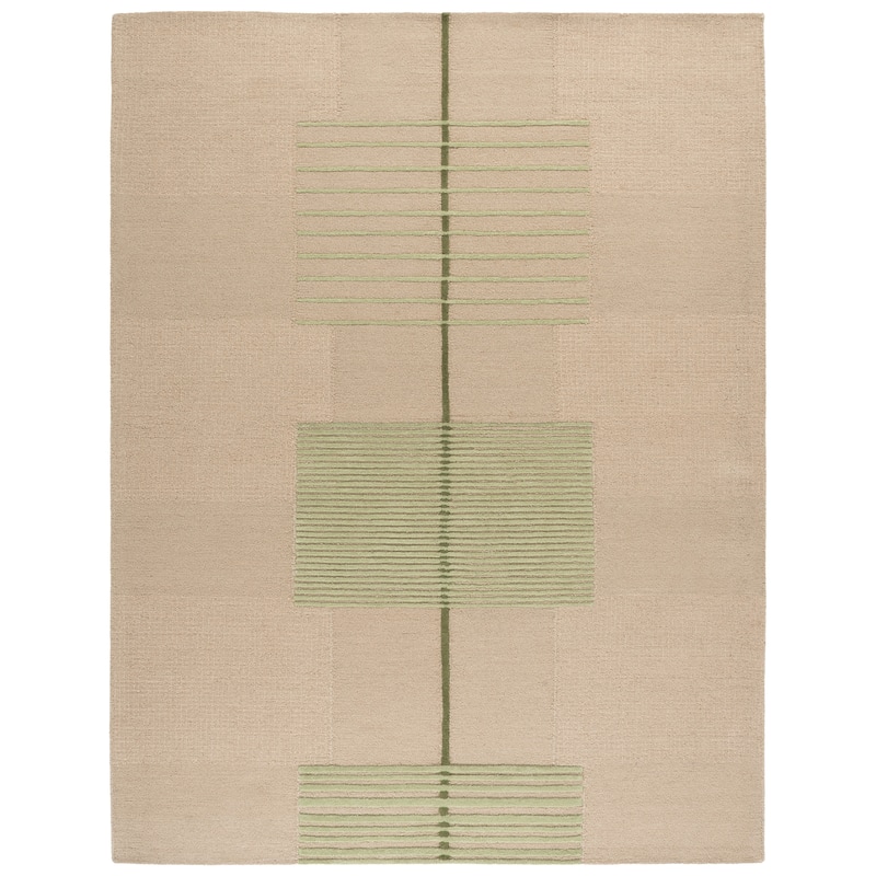SAFAVIEH Handmade Genre Saide Mid-Century Modern Wool Rug - 8' x 10' - Green/Beige