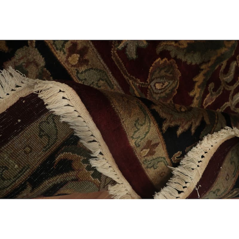 Hand Knotted Oriental 100% Wool Carpet Traditional All-Over Red Agra Area Rug - 11' 9'' X 8' 10''