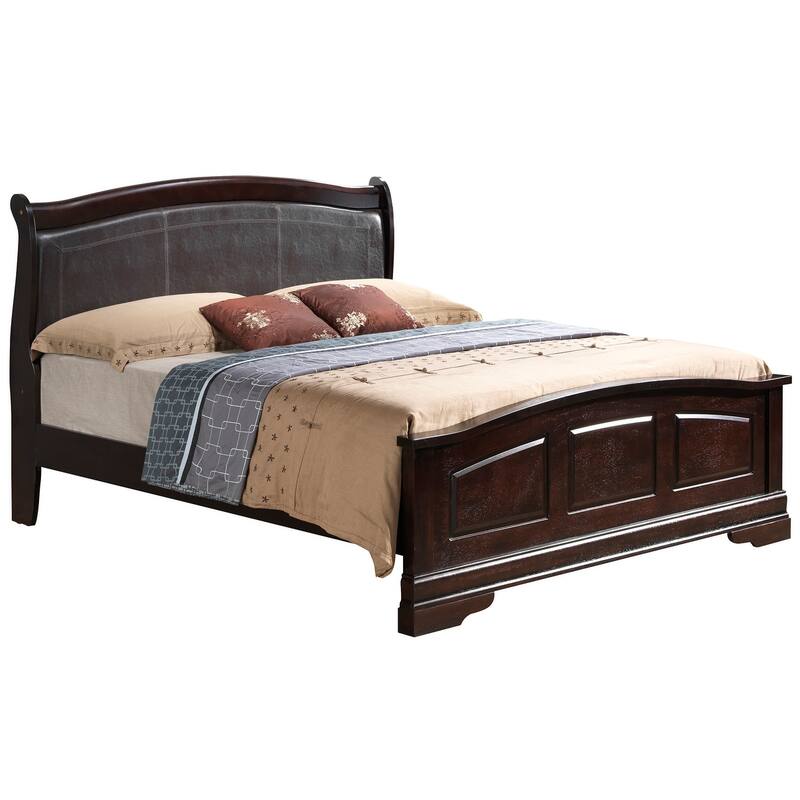 Louis Philippe Upholstered Queen Panel Bed