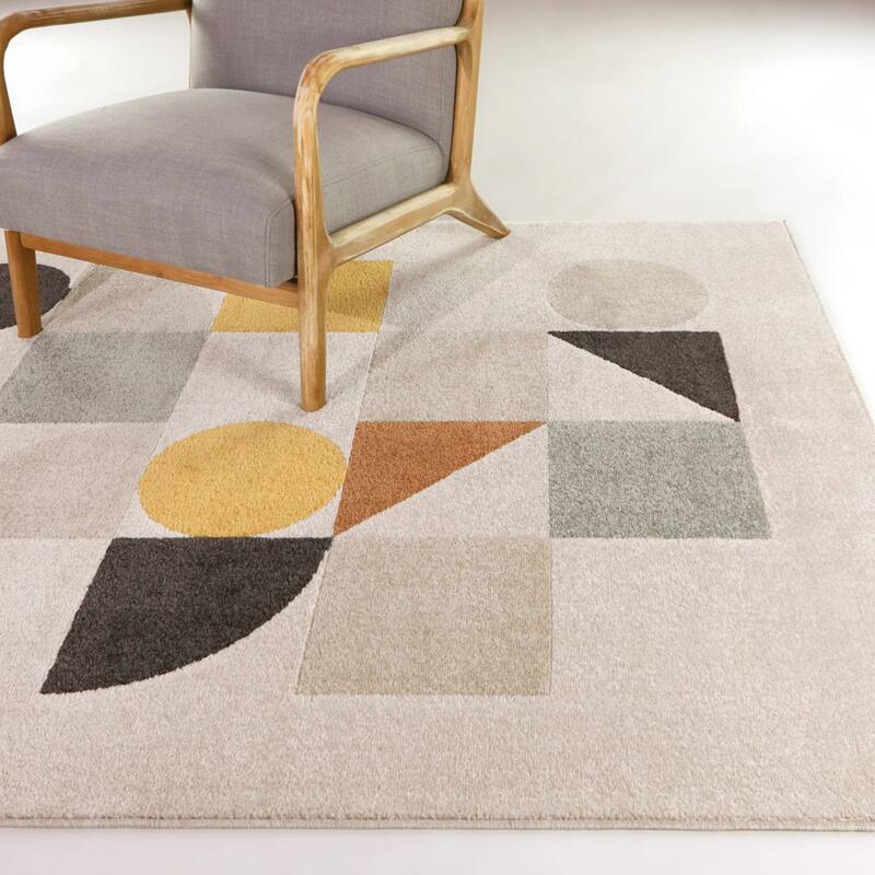 Aden Modern Geometric Area Rug