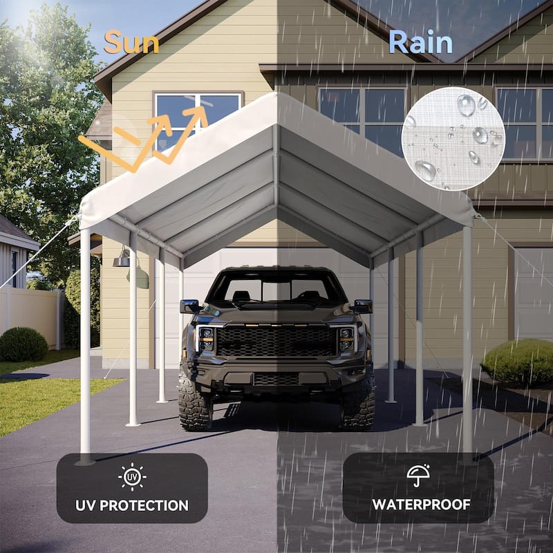 Aoxun 10x20 ft Heavy Duty Carport