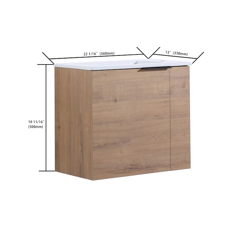 Topcraft 22-inch Wall Mount Bathroom Vanity with Sink - 22"
