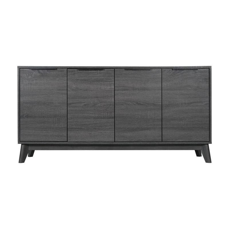 60" Buffet Cabinet with 4 Soft Close Doors and Adjustable Shelves - 15.75"D x 59.25"W x 29.75"H