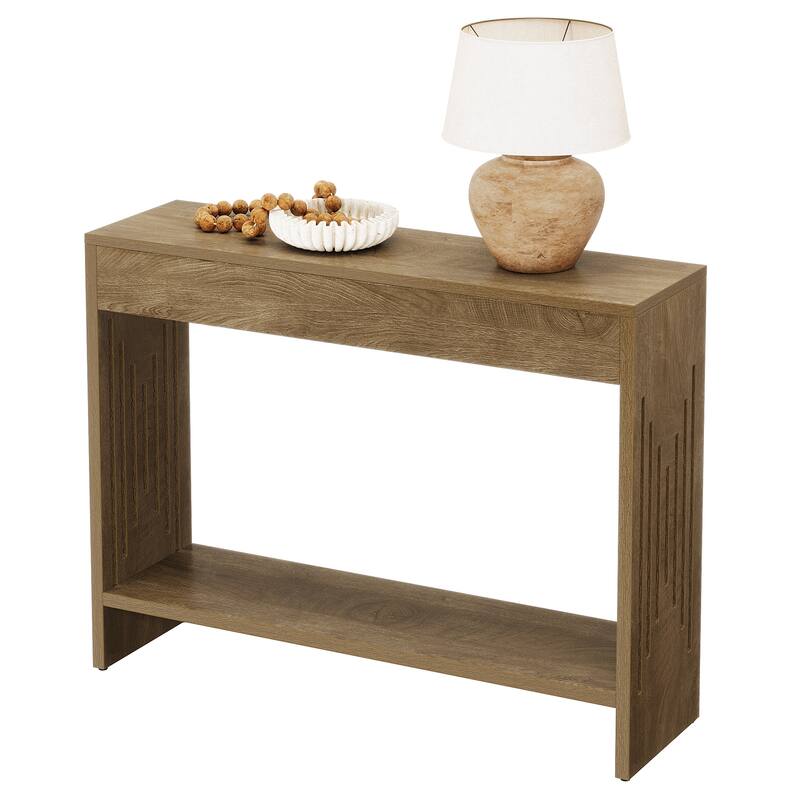 41.3-Inch Console Table Behind Couch, Small Sofa Table with Storage Shelves for Living Room, Entryway, Hallway, Foyer, Entrance