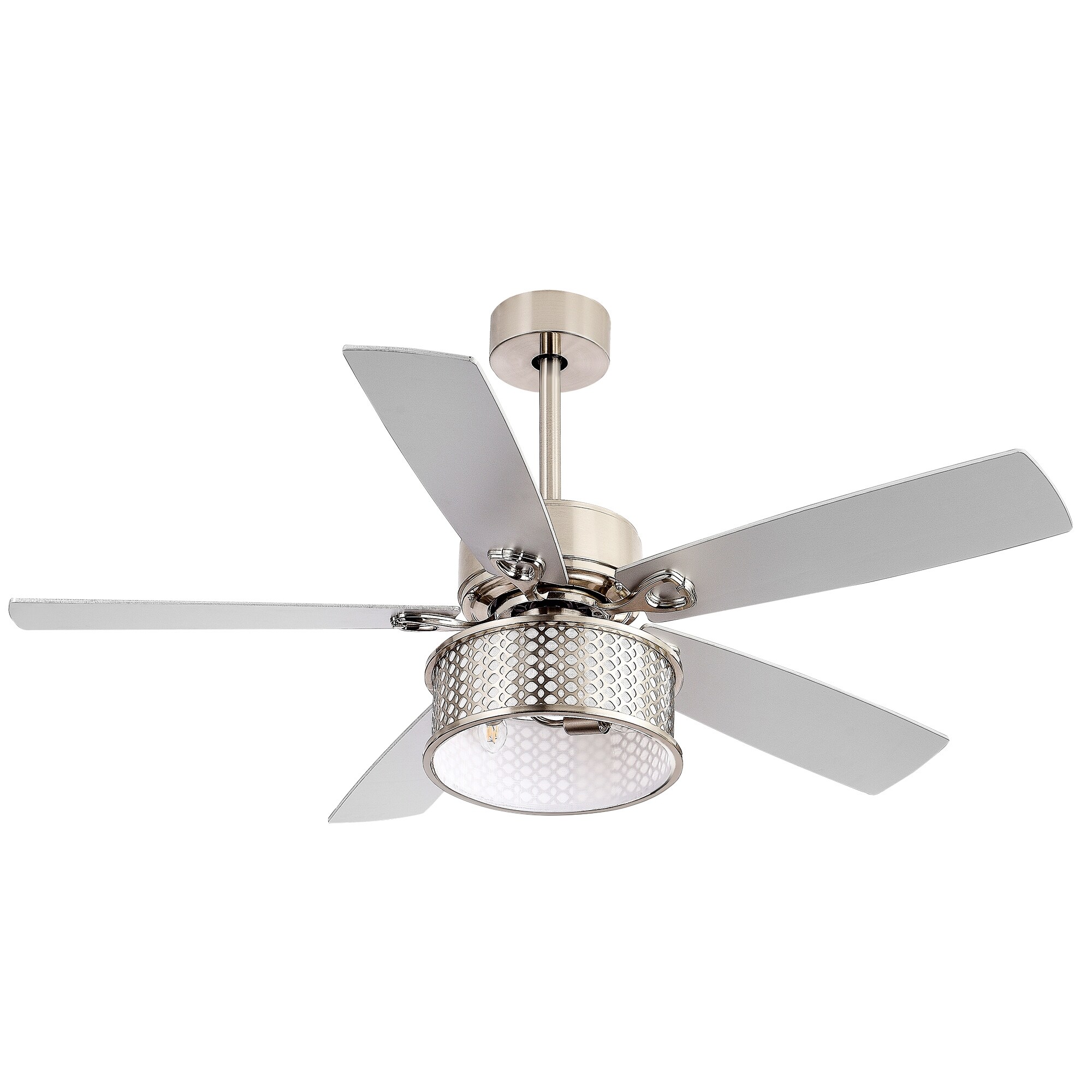  特価ブログのポータルサイト 52-in Nickel Indoor Ceiling Fan with Light Remote (5-Blade ボディクリーム