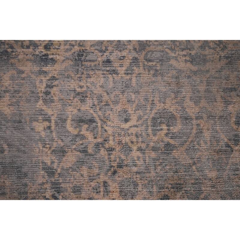 Multi-Color Abstract Indian Area Rug Handmade Wool Carpet - 7'11"x 10'1"