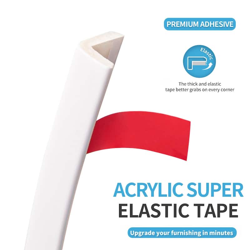 Art3d 20ft Peel and Stick Vinyl Corner Trim for Tile and Wall Edges
