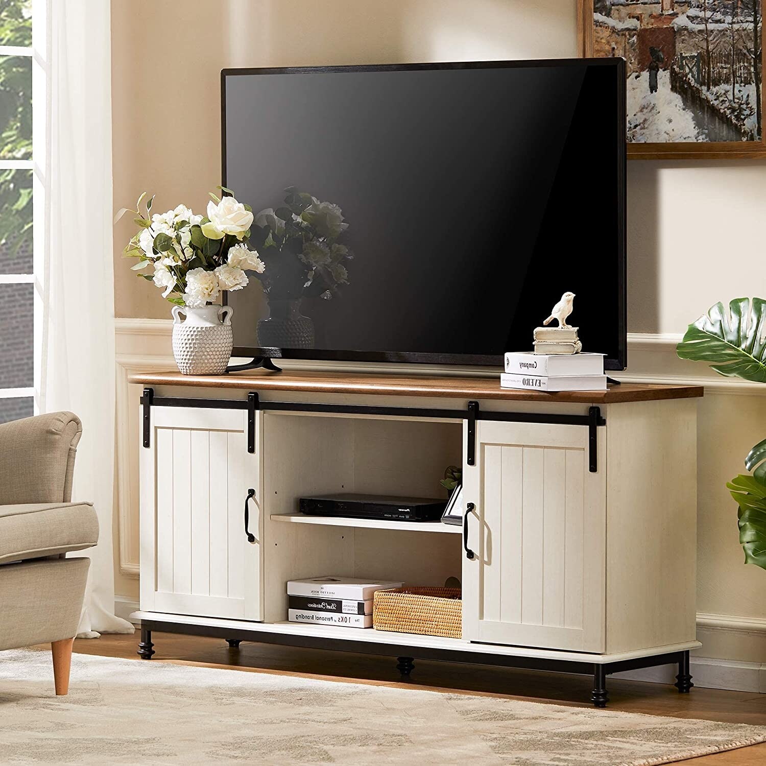 Wampat mid deals century tv stand