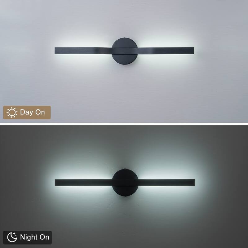 Modern Matte Black LED Wall Sconce with Linear Triac Dimmable Light