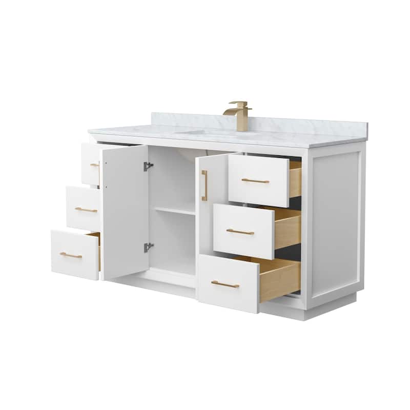 Wyndham Collection WCF414160S-NAT-UNSMXX Strada 60" Free Standing