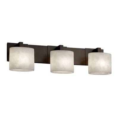 Justice Design Clouds Modular 3-light Dark Bronze Bath Bar, Clouds Oval Shade