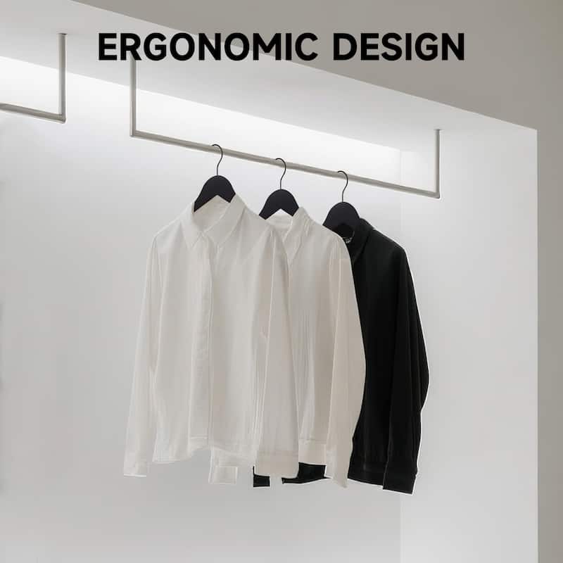 BP4U Premium Wooden Clothes Hangers, Solid Wood Coat Shirt Top Hangers for Jackets, Shirts, Dresses