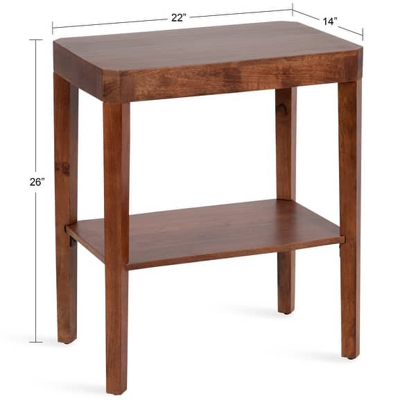 dimension image slide 2 of 13, Kate and Laurel Talcott Wood Side Table