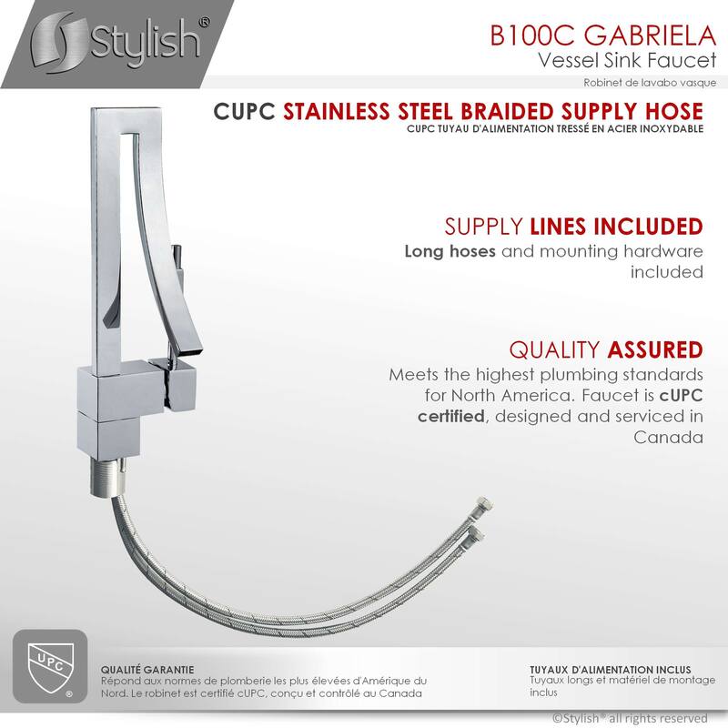 Single Handle Bathroom Faucet in Polished Chrome - Faucet Height: 14" | Spout Height: 4 3/4"