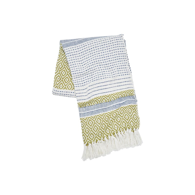 Berkley 50" x 60" Cotton Throw Blanket - Yellow - 50" x 60"