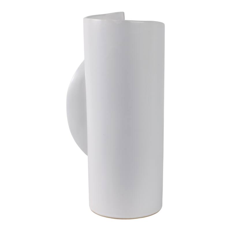 Ceramic Stoneware Vase Sculptural Curved Silhouette Modern Design