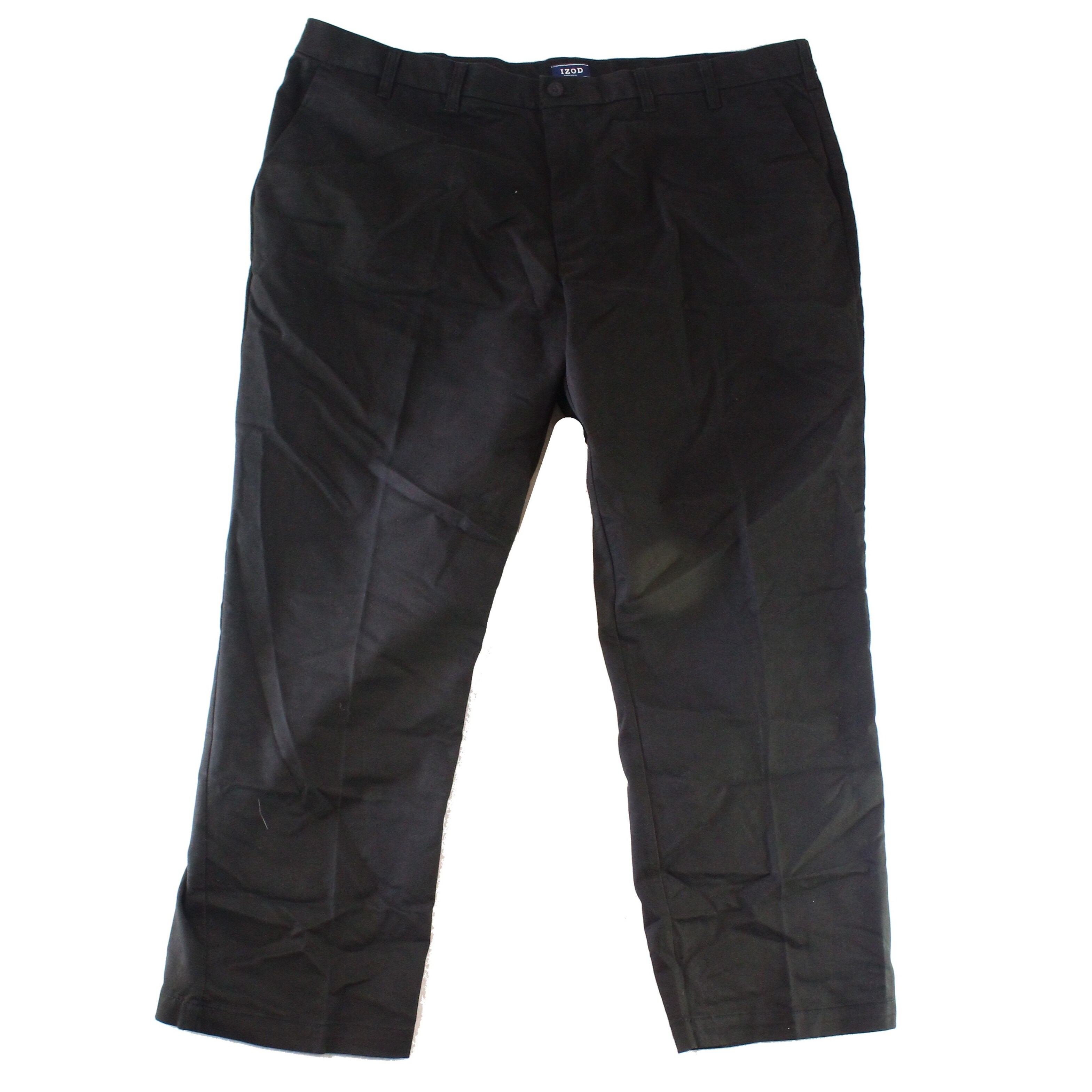 izod big & tall sportflex waistband stretch flat front chino pant