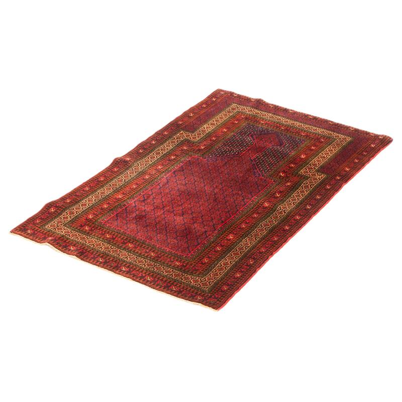 Teimani Burgundy Rug 3'1" x 5'0" - 3'1 x 5'0