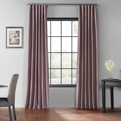 Exclusive Fabrics Blackout Textured Faux Dupioni Silk Curtain Panel