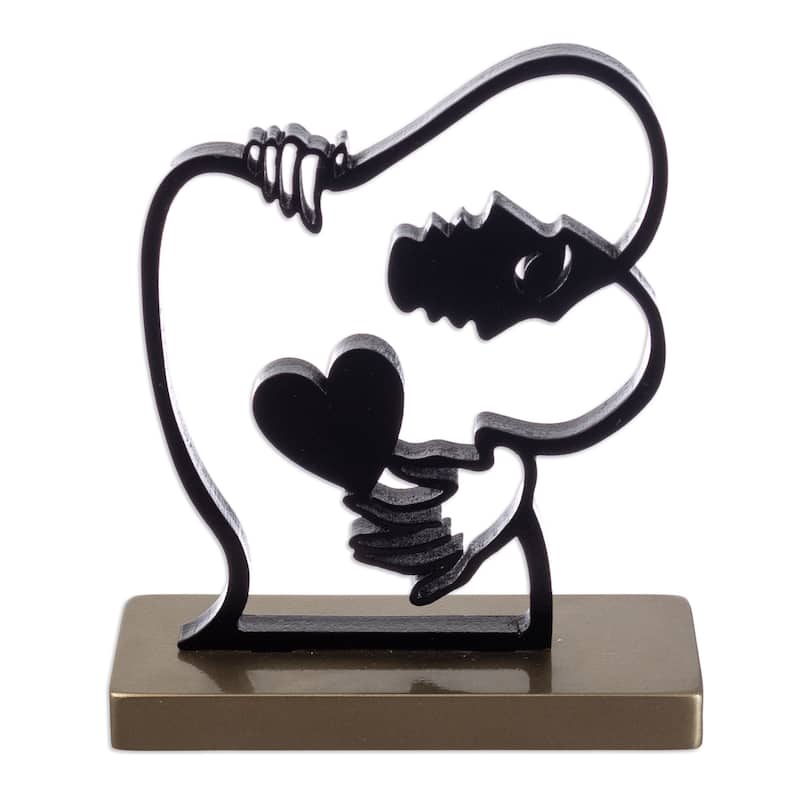 Novica Handmade Eternal Hug Wood Sculpture