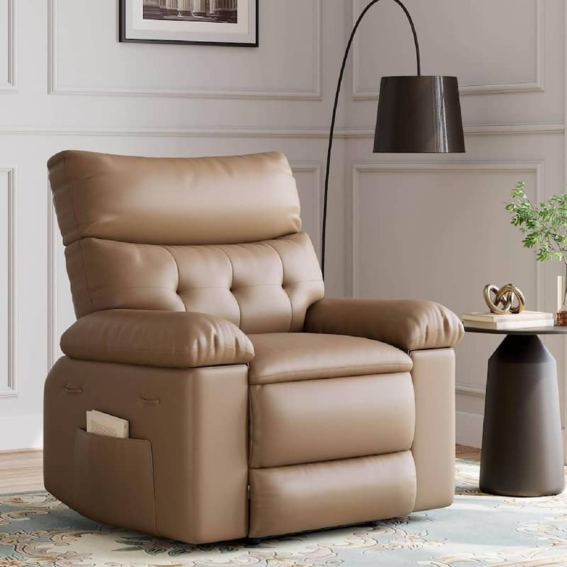 Oversized Wide Manual Recliner Sofa Chair with Foldable Armrests for Living Room Bedroom