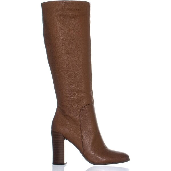 cognac boots with heel