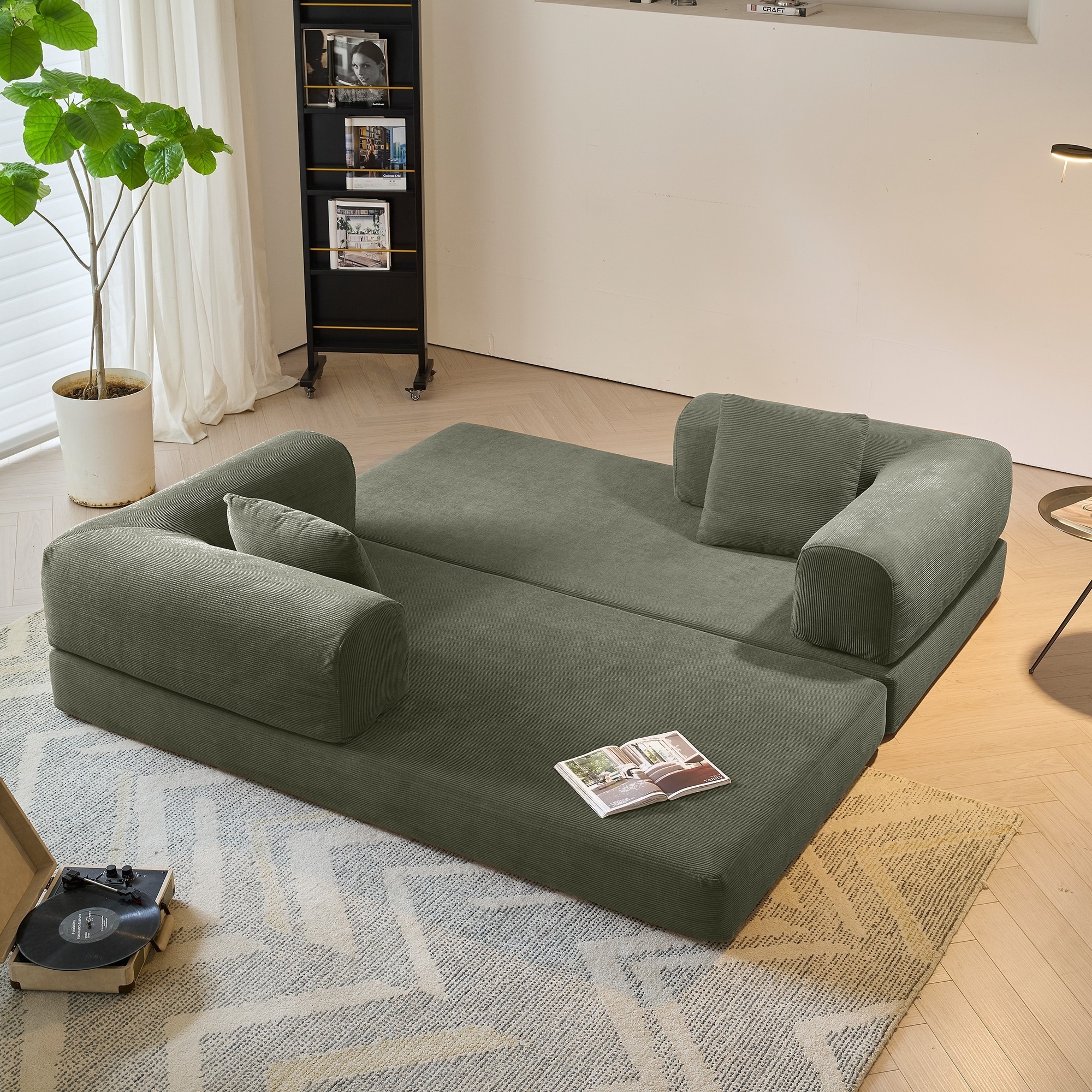 JASIWAY Modern Vintage Convertible Sleeper Sofa Bed - Overstock