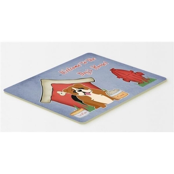 Carolines Treasures BB2874CMT Dog House Collection English Bulldog Red & White Kitchen or Bath Mat 20 x 30