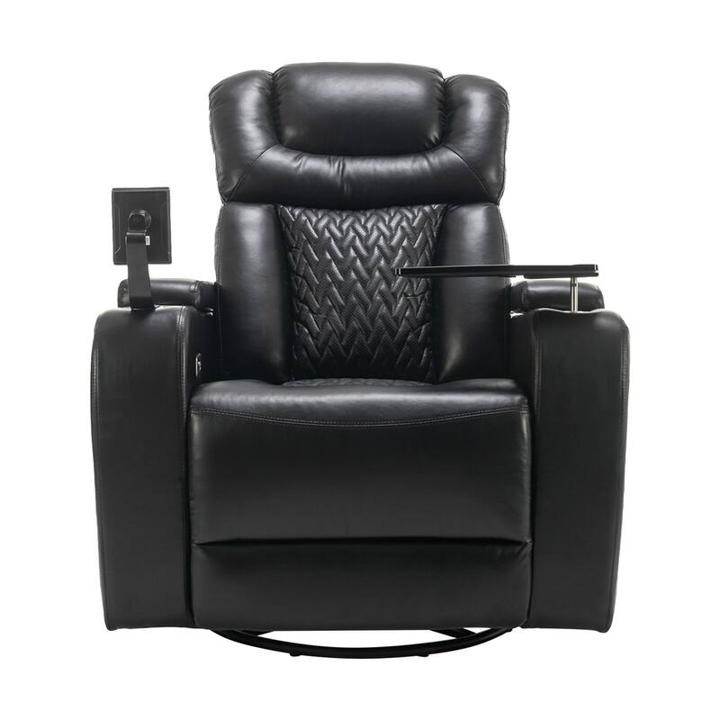 270 Degree Swivel PU Leather Power Recliner