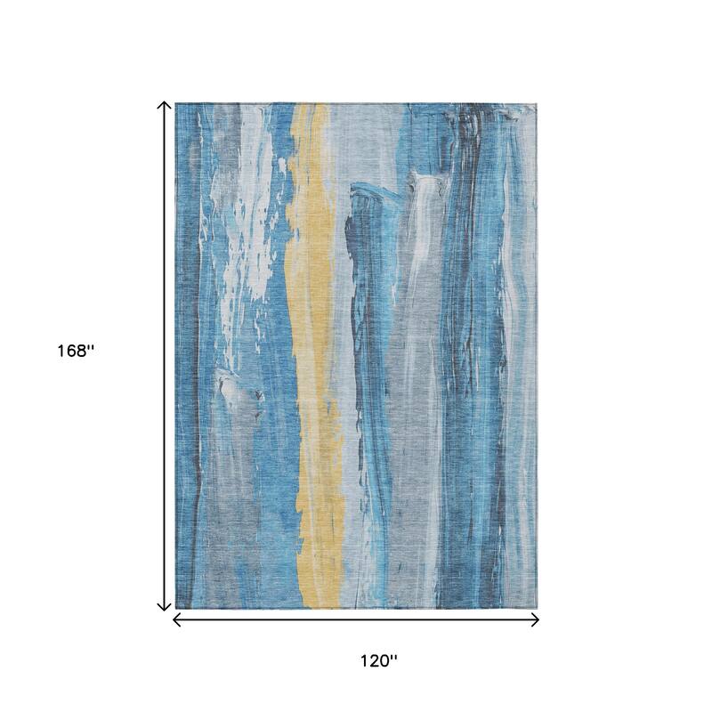 HomeRoots Abstract Transitional Rectangle Outdoor Rug