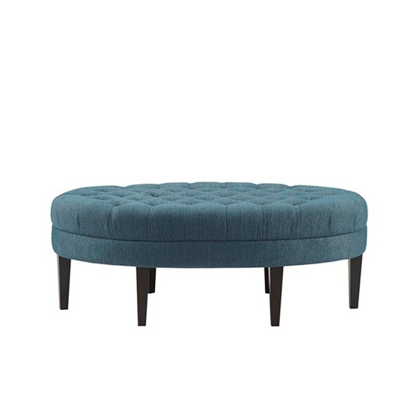 Madison Park Chase Blue Surfboard Tufted Ottoman On Sale Bed Bath Beyond 13451053