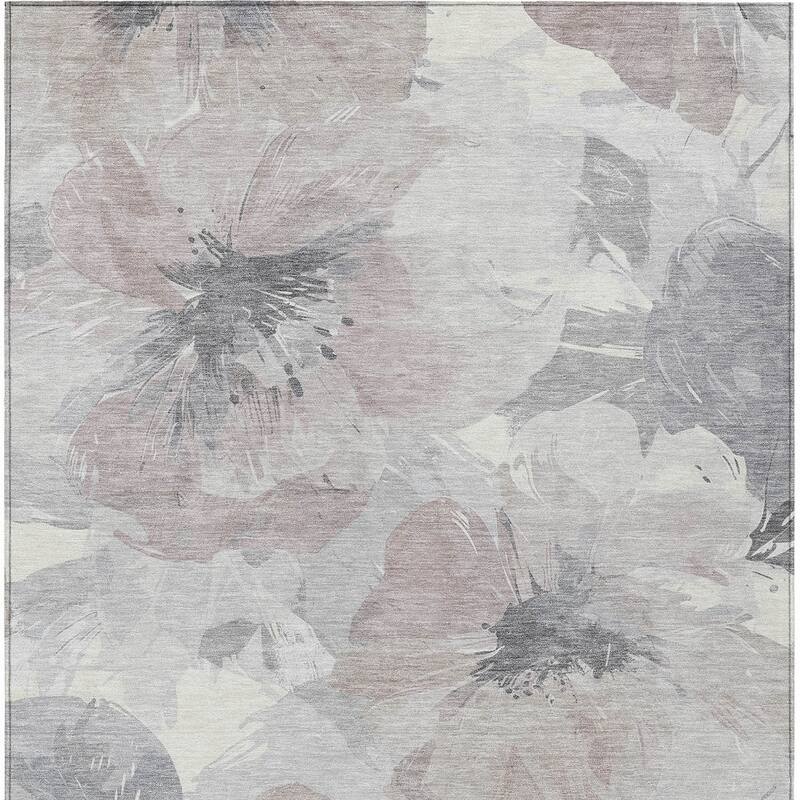 HomeRoots Floral Transitional Rectangle Outdoor Rug