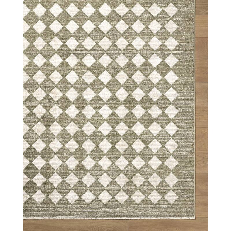 Galey Alix x Livabliss Myrtle Avenue V Vintage Checkerboard Area Rug