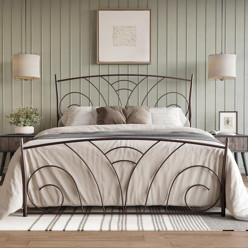 Clayfell Essex Metal Bed - King - Brown