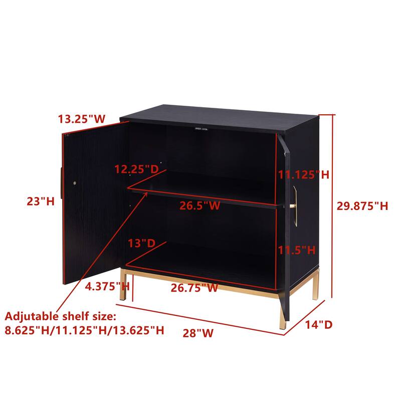 Modern Wooden Accent Sideboard Buffet Storage Cabinet