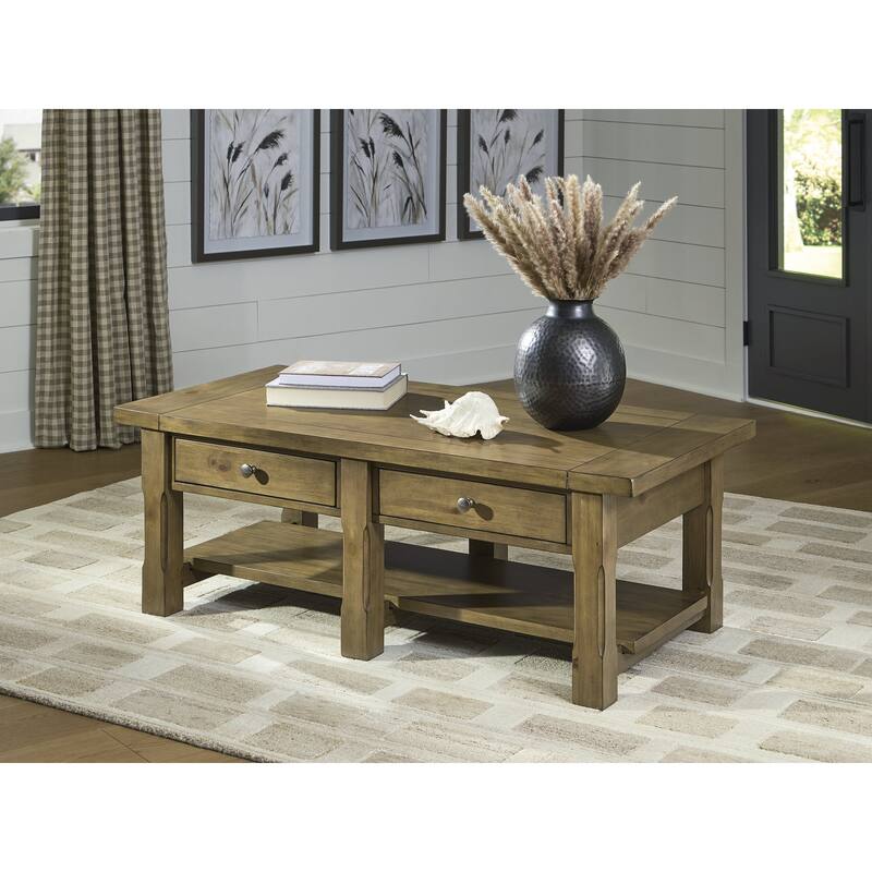 Signature Design by Ashley Vandenmore Brown Coffee Table - 54" W x 26" D x 19.13" H