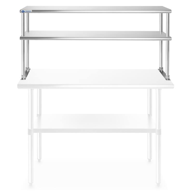 48 x 12in NSF Stainless Steel 2Tier Overshelf