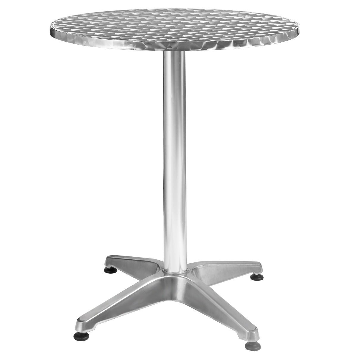 Shop Costway Aluminum Stainless Steel Round Table 23 1 2 Patio