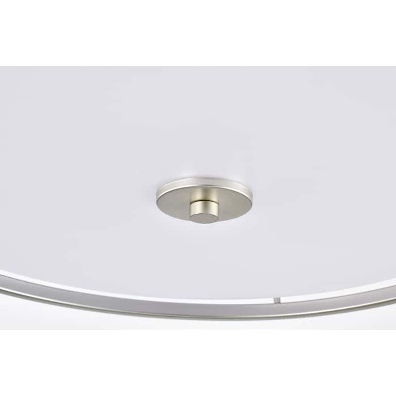 Lala Crystal Semi Flush Mount Ceiling Light Satin Silver Finish 3-Light - N/A