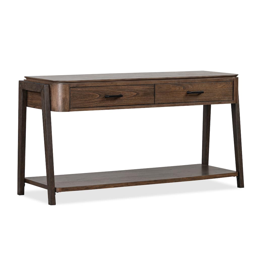 Magnussen Home Hallie Milk Chocolate and Dark Chocolate Rectangular Sofa Table - 54''W x 17''D x 28''H