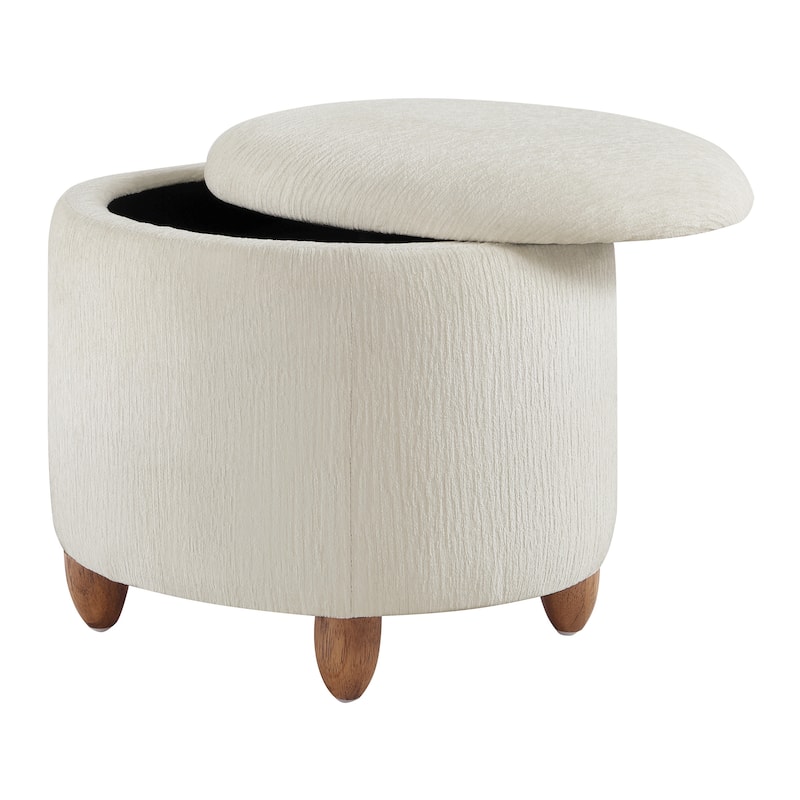 Lyra Storage Ottoman with Medium Oak Legs
