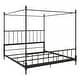 preview thumbnail 25 of 24, Avenue Greene Elliot Metal Canopy Bed Black - King