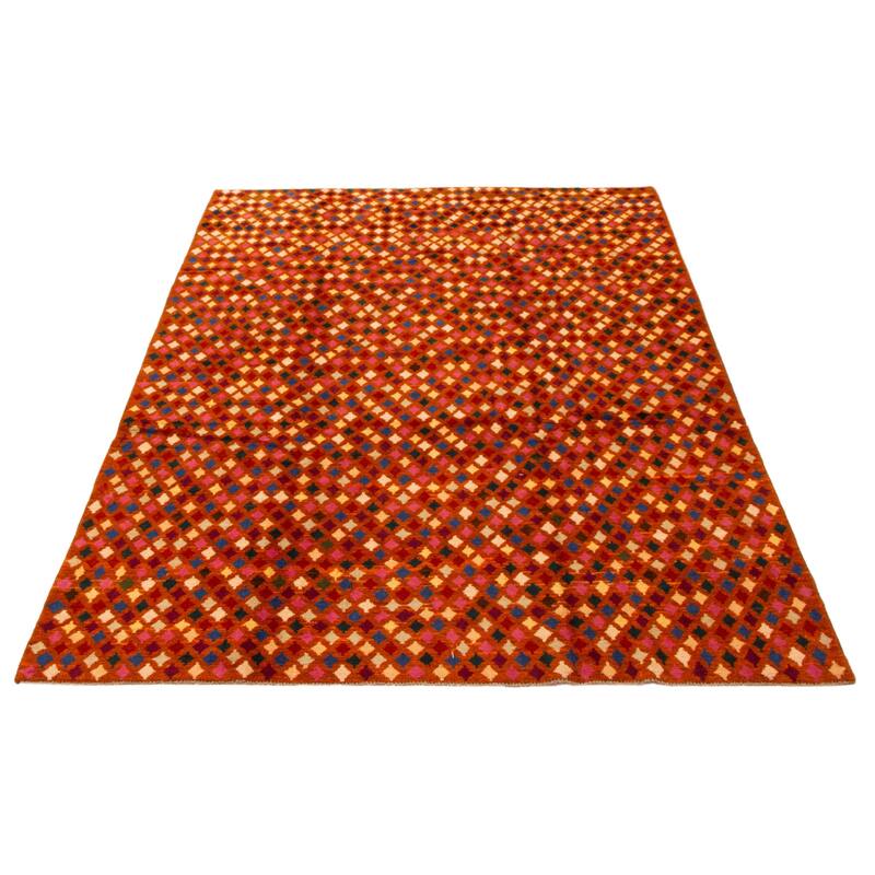 ECARPETGALLERY Hand-knotted Akhjah Burnt Orange Wool Rug - 6'11 x 9'7