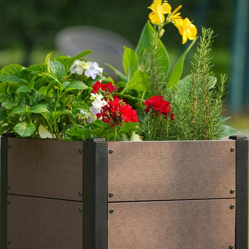 19.3" Elevated Garden Bed for Vegetables & Herbs, Planter Box