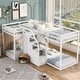 preview thumbnail 1 of 16, Metal Twin-over-Twin Bunk Bed with Guardrails, Separable into 2 Beds, Space-Saving White