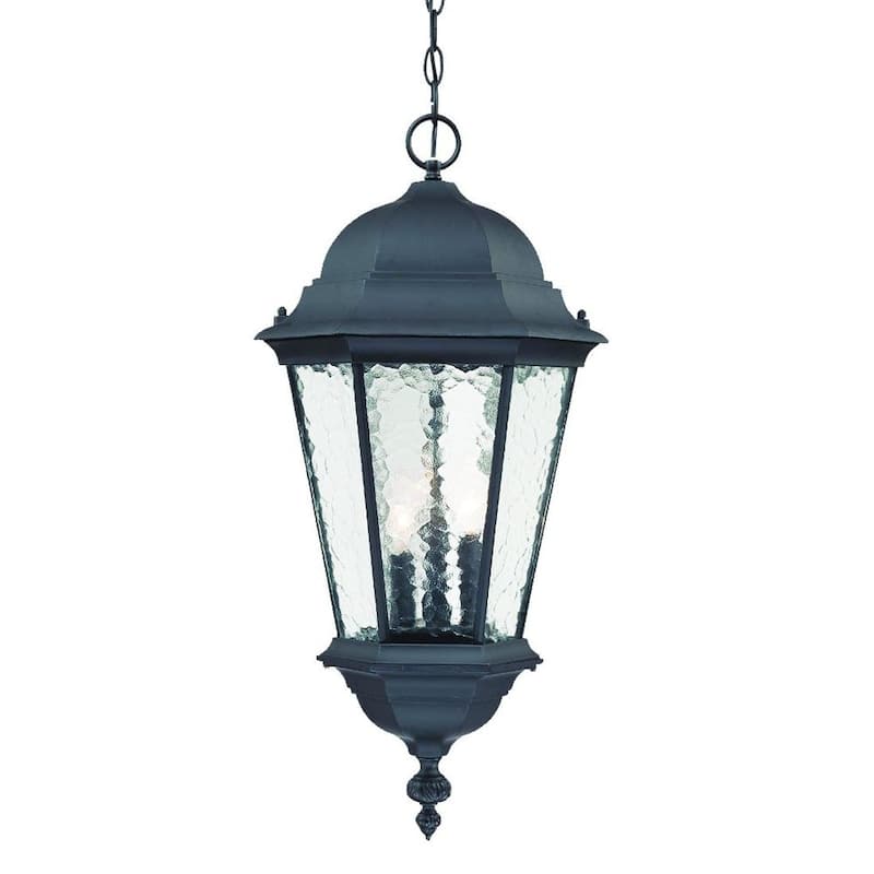 HomeRoots Telfair 3-Light Matte Black Hanging Light - 12.5' X '26' X '12.5